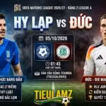 Ảnh bìa nhận định trận đấu giữa đội tuyển Hy Lạp và Đức tại vòng 4 UEFA Nations League rạng sáng ngày 05/10/2026 trên TieuLamTV.